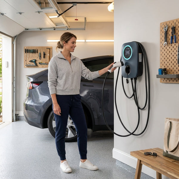 Level 2 EV Charger Built for Fast Home Charging, 48A Output, Smart Controls, Illuminated Status Ring